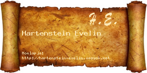 Hartenstein Evelin névjegykártya